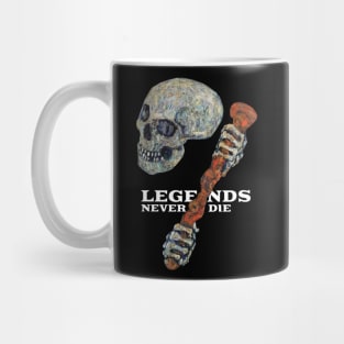 Antique Skull Legends Never Die Mug